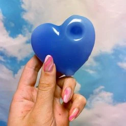Burning Love Party Heart Pipe- Pastel Blue