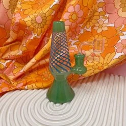Burning Love Lava Lamp Rig- Jade/blue Bongs