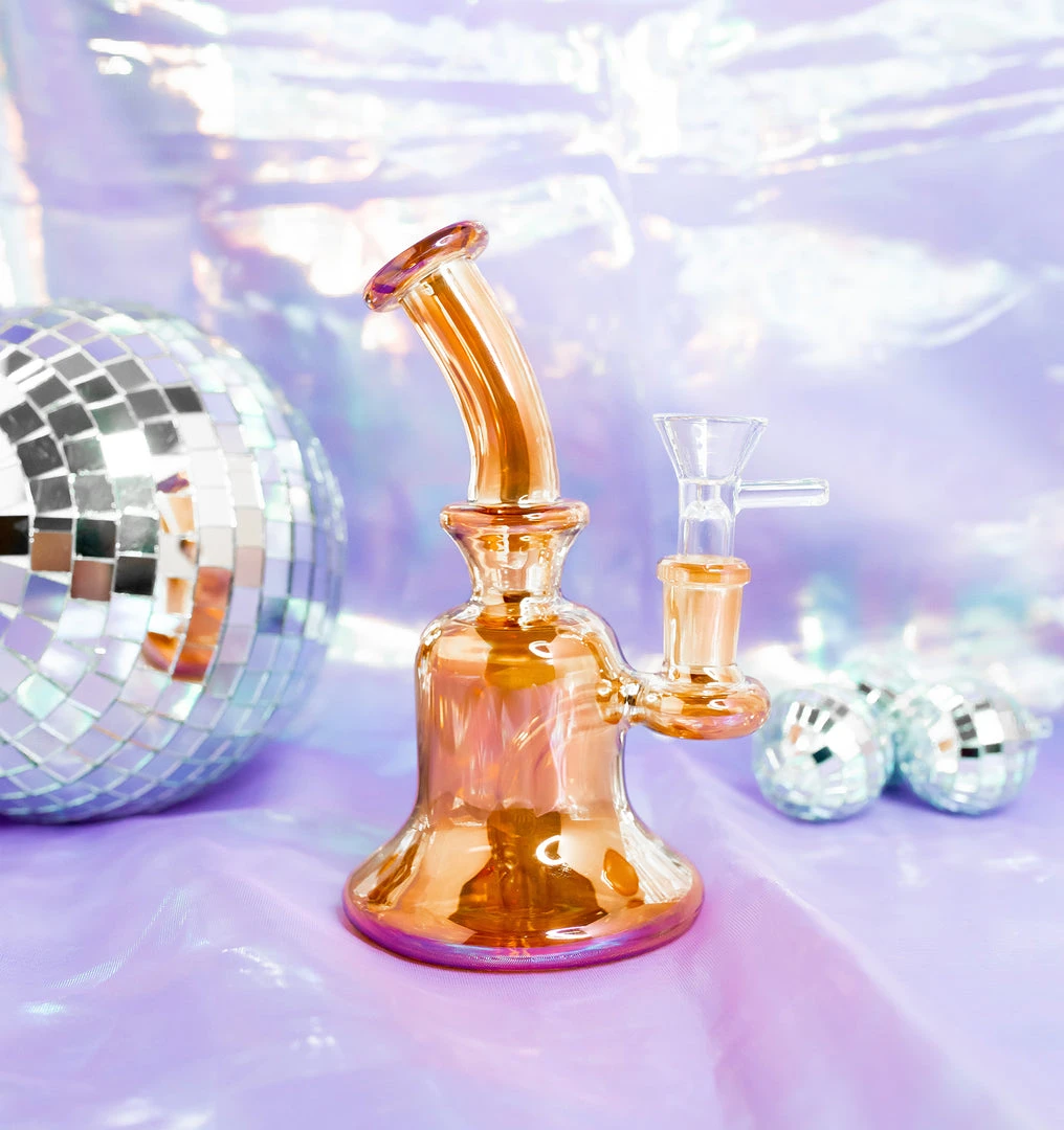 Burning Love Belle Of The Ball Water Pipe- Gold Iridescent Bongs 6 Burning Love Belle Of The Ball Water Pipe- Gold Iridescent Bongs