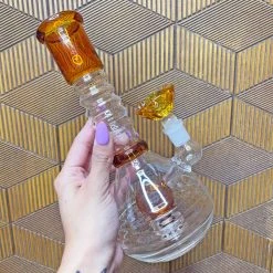 Burning Love Bongs Fancy Lad Water Pipe- Amber