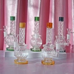 Burning Love Bongs Elegant Orb Bong- Honey 13 Burning Love Bongs Elegant Orb Bong- Honey