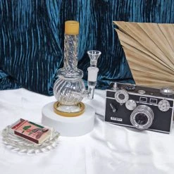 Burning Love Bongs Elegant Orb Bong- Honey 11 Burning Love Bongs Elegant Orb Bong- Honey