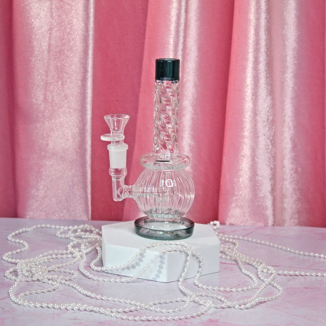 Burning Love Elegant Orb Bong- Teal 3 Burning Love Elegant Orb Bong- Teal