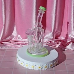 Burning Love Flower Power Water Pipe- Mint Bongs