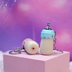 Burning Love Baby Bottle Keychain Lighter- Blue Lighters