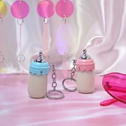 Burning Love Lighters Baby Bottle Keychain Lighter- Pink