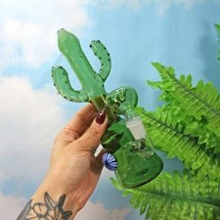 Burning Love Green Cactus Water Pipe