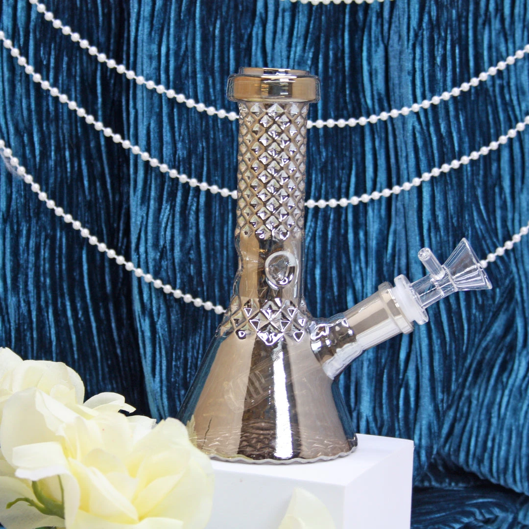 Burning Love Bongs Crystal Water Pipe- Gold 6 Burning Love Bongs Crystal Water Pipe- Gold