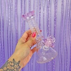 Burning Love Bongs Pink Crystal Water Pipe