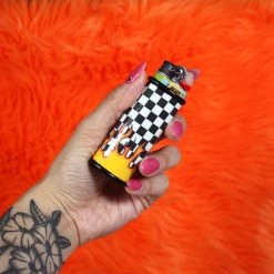 Burning Love Lighter Case- Checkerboard Flames