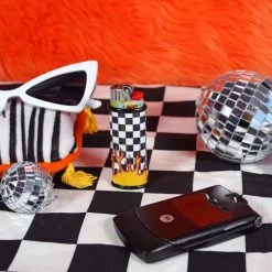 Burning Love Lighter Case- Checkerboard Flames