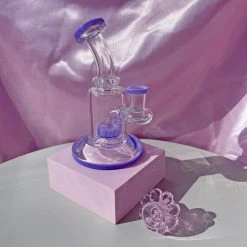 Burning Love Bongs Flower Power Water Pipe- Purple