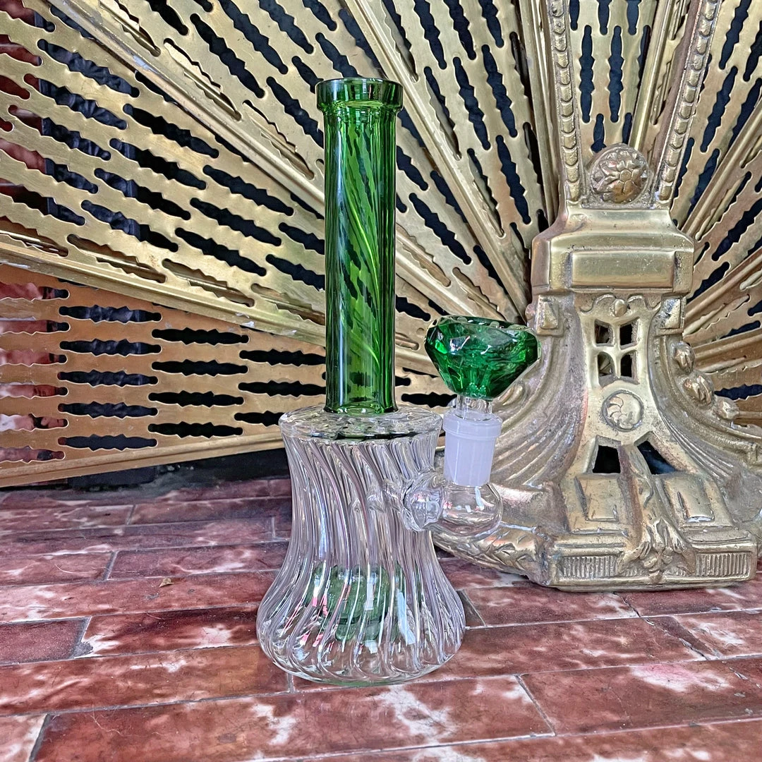 Burning Love Regal Gem Water Pipe- Green Bongs Burning Love Regal Gem Water Pipe- Green Bongs