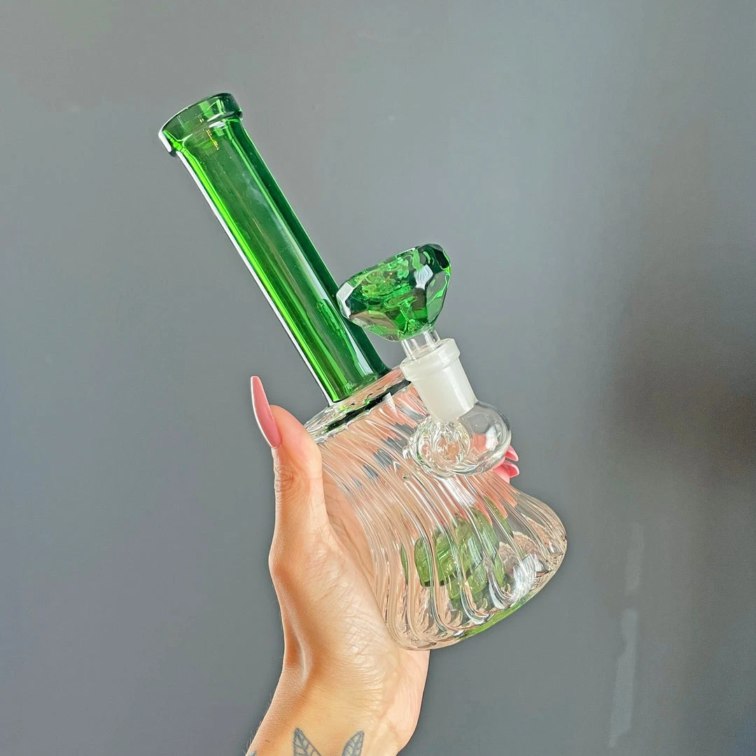 Burning Love Regal Gem Water Pipe- Green Bongs Burning Love Regal Gem Water Pipe- Green Bongs