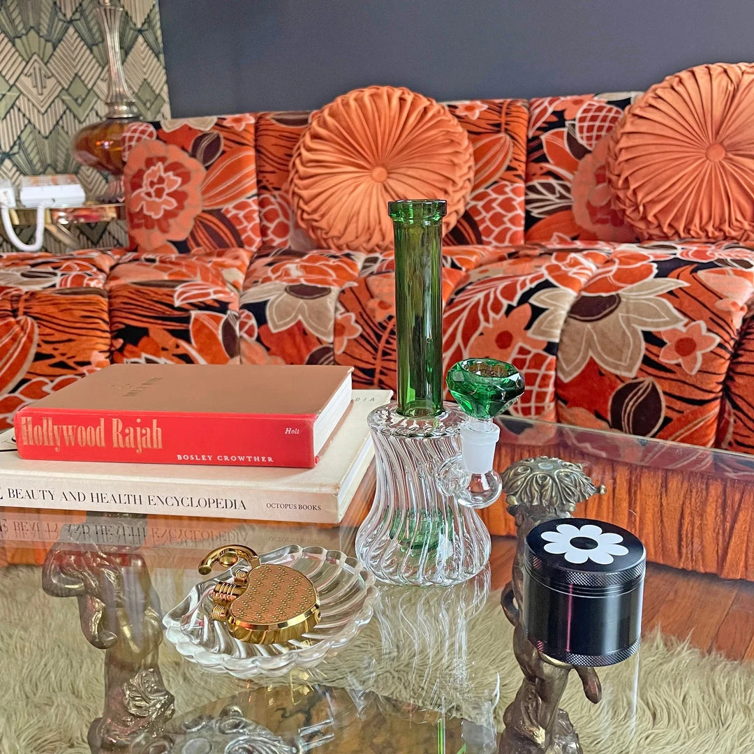 Burning Love Regal Gem Water Pipe- Green Bongs Burning Love Regal Gem Water Pipe- Green Bongs