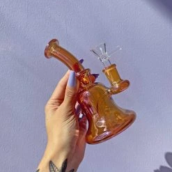 Burning Love Belle Of The Ball Water Pipe- Gold Iridescent Bongs 16 Burning Love Belle Of The Ball Water Pipe- Gold Iridescent Bongs