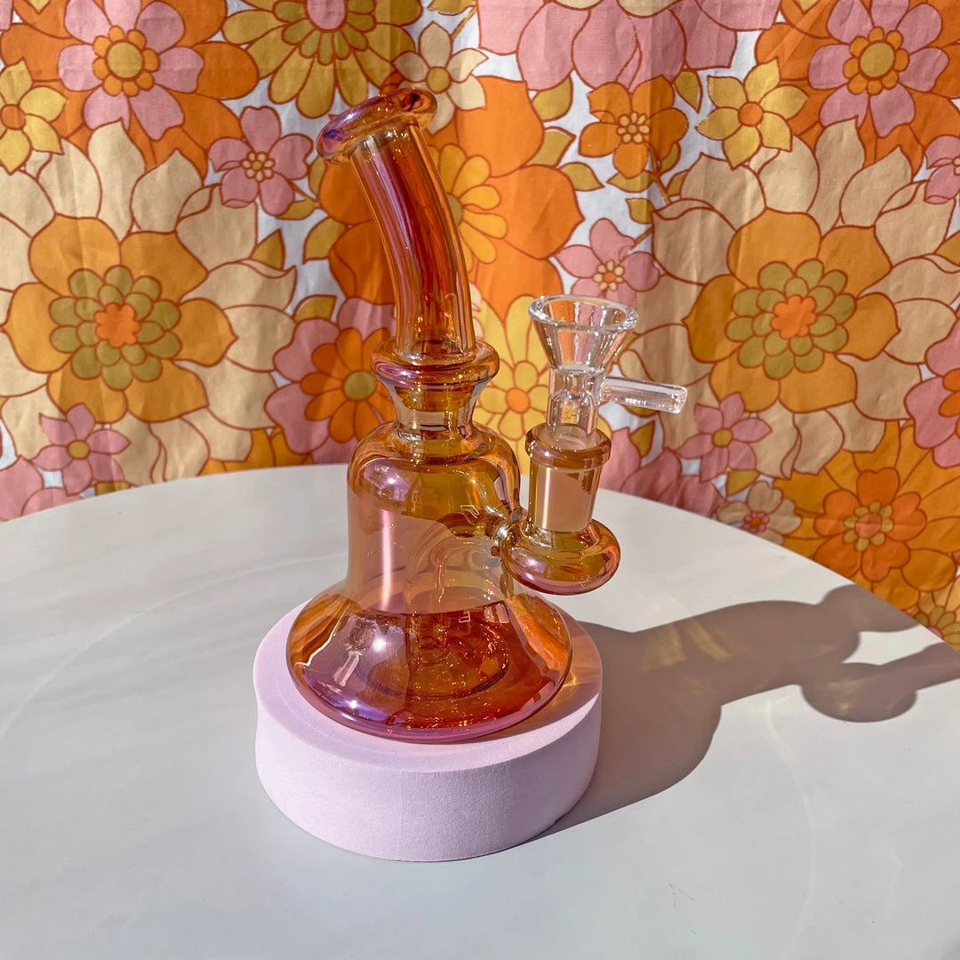 Burning Love Belle Of The Ball Water Pipe- Gold Iridescent Bongs 10 Burning Love Belle Of The Ball Water Pipe- Gold Iridescent Bongs