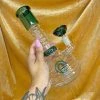 Burning Love Bongs With Perks Fancy Lad Water Pipe- Teal