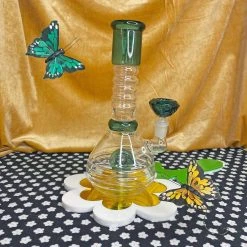 Burning Love Bongs With Perks Fancy Lad Water Pipe- Teal