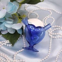 Burning Love Joint Accessories Mini Heart Bubbler- Blue