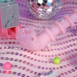 Burning Love Pipes Hubba Bubba Sherlock Pipe- Pink