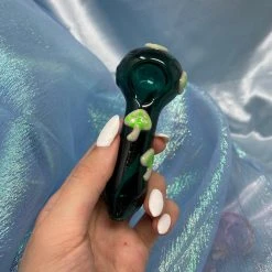 Burning Love Mushroom Bowl- Teal Pipes