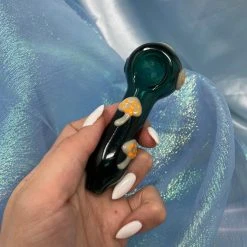 Burning Love Mushroom Bowl- Teal Pipes