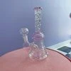 Burning Love Bongs Twirl Water Pipe- Pink 2 Burning Love Bongs Twirl Water Pipe- Pink