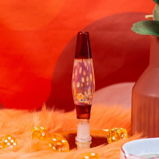 Shop Burning Love Lava Lamp Dab Straw- Amber 5 Shop Burning Love Lava Lamp Dab Straw- Amber