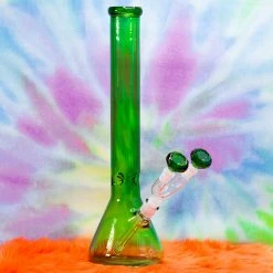 Burning Love 18" Twin Flame Bong- Green Bongs