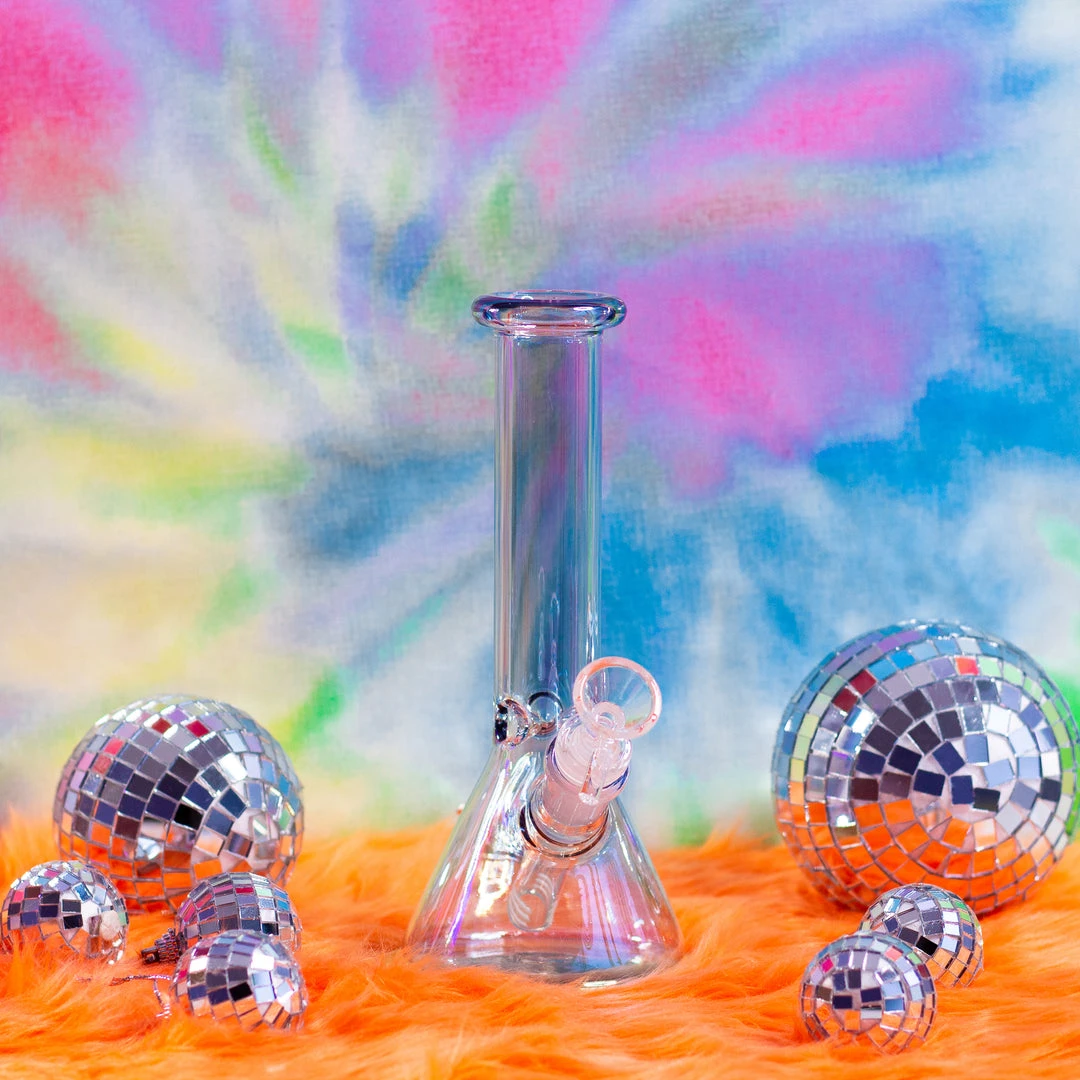 Burning Love Bongs Opalescent Beaker Bong- Onyx 4 Burning Love Bongs Opalescent Beaker Bong- Onyx