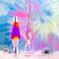 Burning Love 18" Twin Flame Bong- Pink