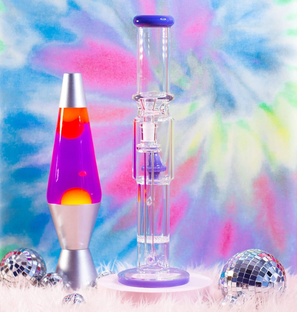 Burning Love 16.5" Heavy Hitter Bong- Lavender 9 Burning Love 16.5" Heavy Hitter Bong- Lavender