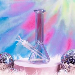 Burning Love Bongs Opalescent Beaker Bong- Onyx 10 Burning Love Bongs Opalescent Beaker Bong- Onyx