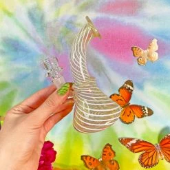 Burning Love Yellow Groovy Swirl Bong