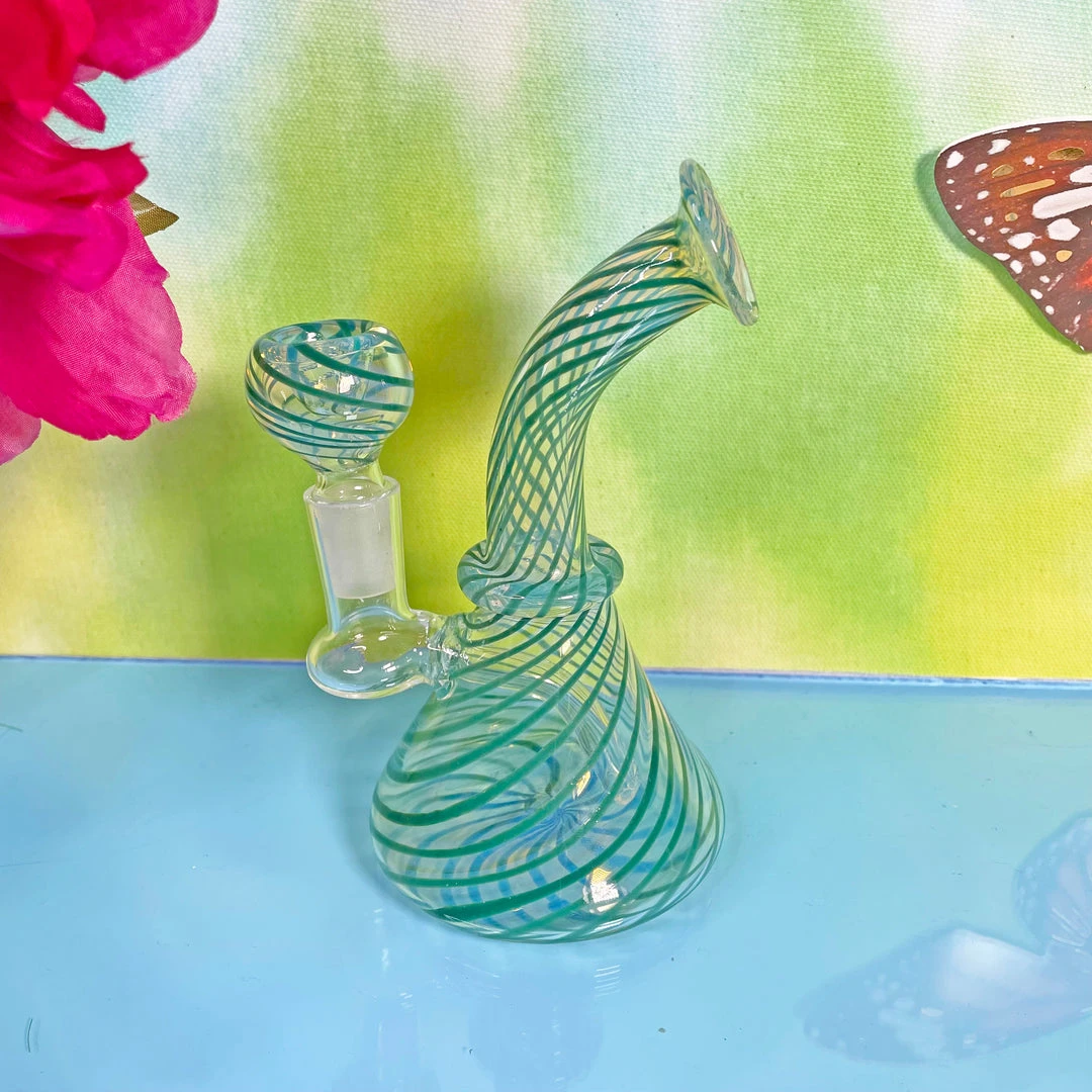 Burning Love Bubblers Green Groovy Swirl Bubbler Burning Love Bubblers Green Groovy Swirl Bubbler
