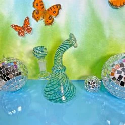 Burning Love Bubblers Green Groovy Swirl Bubbler 4 Burning Love Bubblers Green Groovy Swirl Bubbler