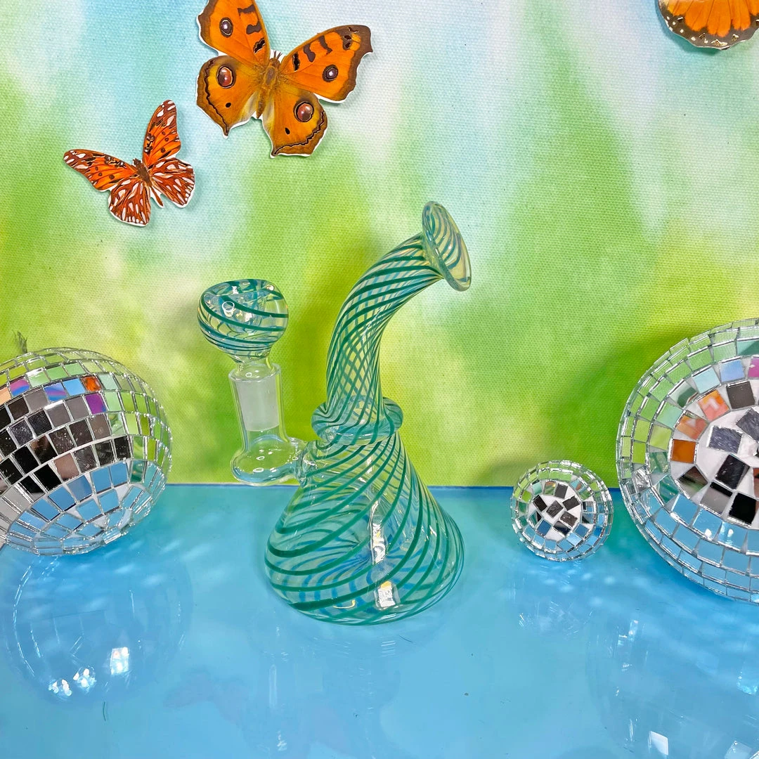 Burning Love Bubblers Green Groovy Swirl Bubbler Burning Love Bubblers Green Groovy Swirl Bubbler