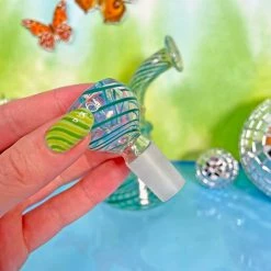 Burning Love Bubblers Green Groovy Swirl Bubbler 5 Burning Love Bubblers Green Groovy Swirl Bubbler