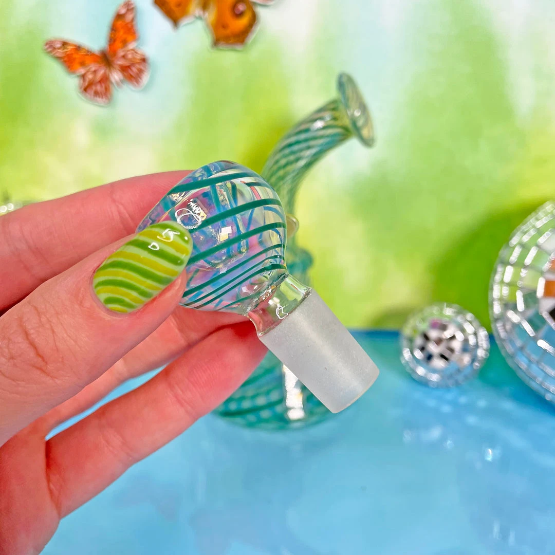 Burning Love Bubblers Green Groovy Swirl Bubbler Burning Love Bubblers Green Groovy Swirl Bubbler