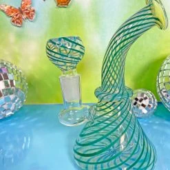 Burning Love Bubblers Green Groovy Swirl Bubbler