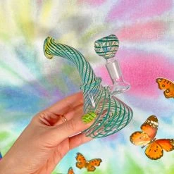 Burning Love Bubblers Green Groovy Swirl Bubbler 7 Burning Love Bubblers Green Groovy Swirl Bubbler