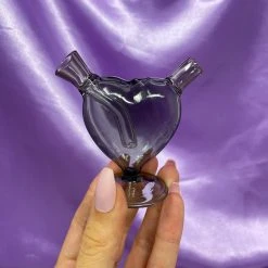 Burning Love Mini Heart Bubbler- Black 4 Burning Love Mini Heart Bubbler- Black