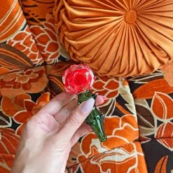 Burning Love Small Rose Bowl- Red