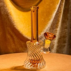Burning Love Bongs Regal Gem Water Pipe- Amber