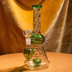 Burning Love Bongs Twirl Water Pipe- Green