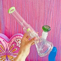 Burning Love Bongs Material Girl Water Pipe- Green