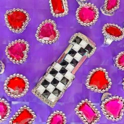 Burning Love Lighters Fancy Flame Lighter- Black/white Checker