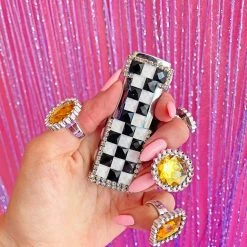 Burning Love Lighters Fancy Flame Lighter- Black/white Checker