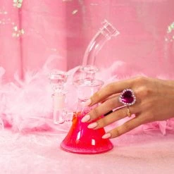 Burning Love Limited Too Bong- Pink Glitter Bongs